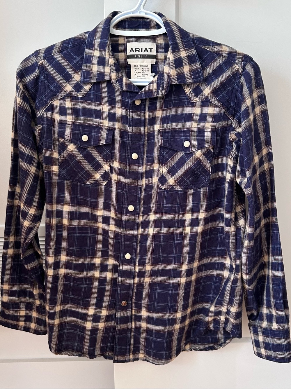 Kids Plaid Button-Front Shirt